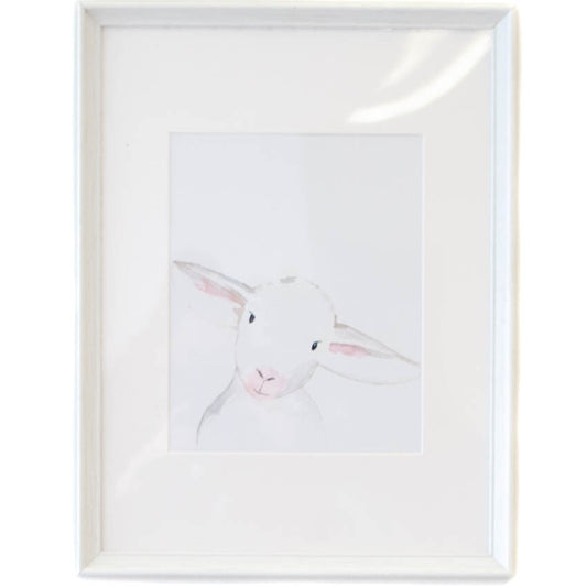 Art - Animal Water Colour Lamb - SMALL - CLEARED 13" X 17"