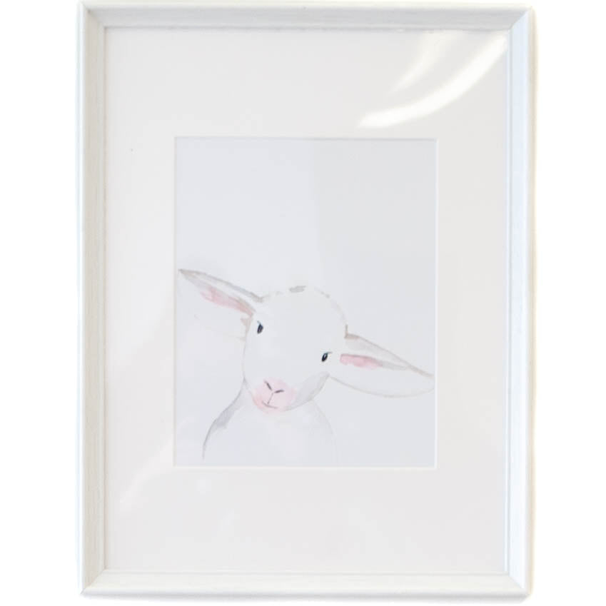Art - Animal Water Colour Lamb - SMALL - CLEARED 13" X 17"