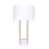 Table Lamp - Gold Cylinder Marble Base