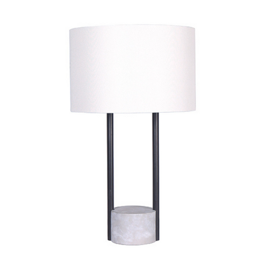 Table Lamp - Black Cylinder Concrete Base