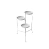 Outdoor Side Table - White Metal 3 Tier