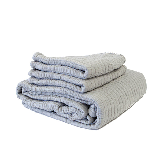 Premium Queen Matelassé Light Grey