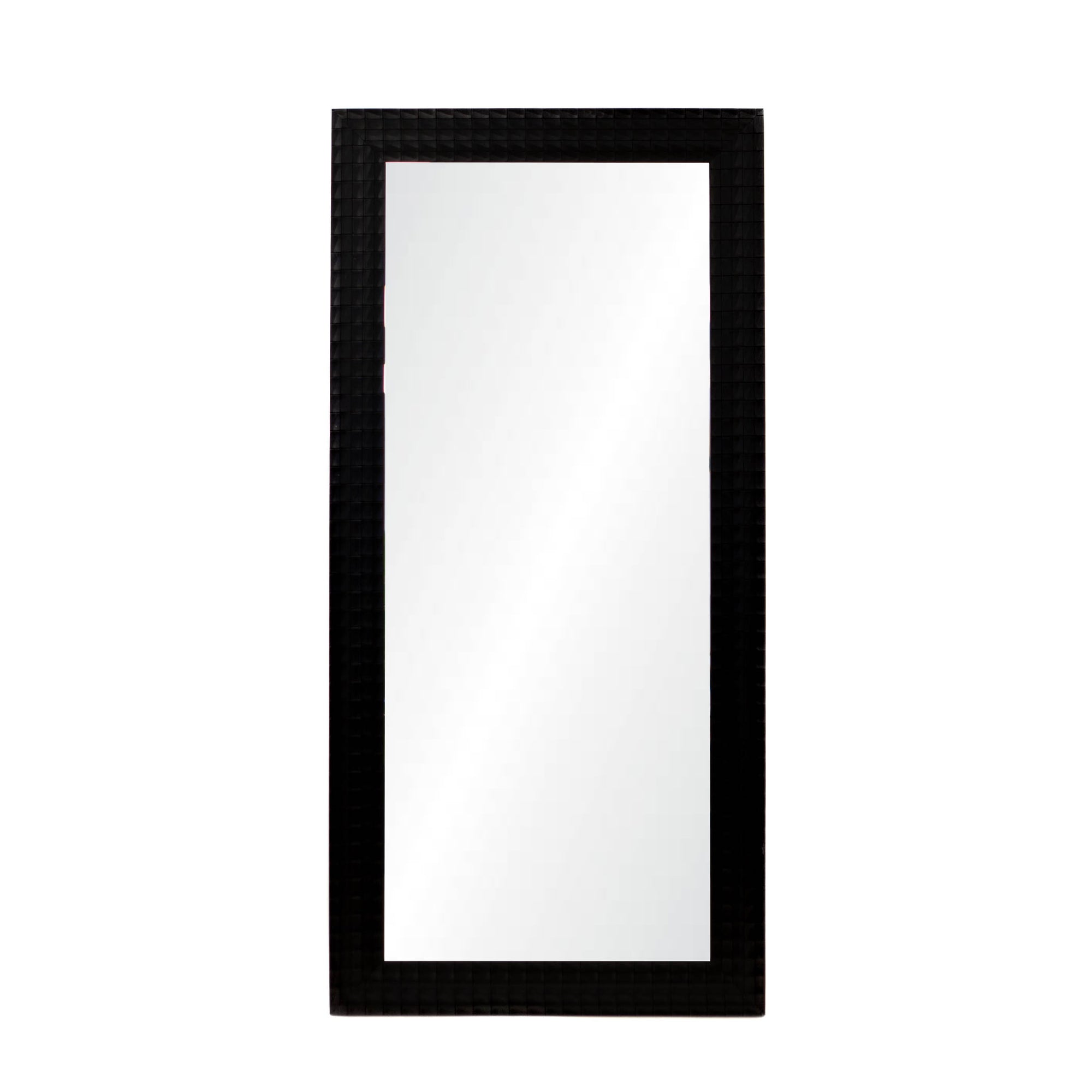 Mirror - Rectangular Black Textured 65"