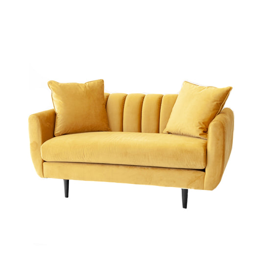 Sofa - Loveseat Mollie Velvet Mustard 58"