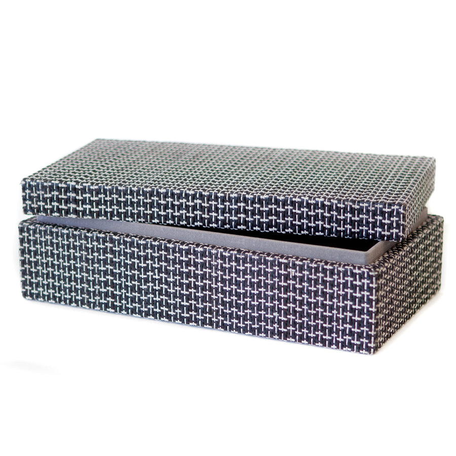 Rectangular Basketweave Black & White