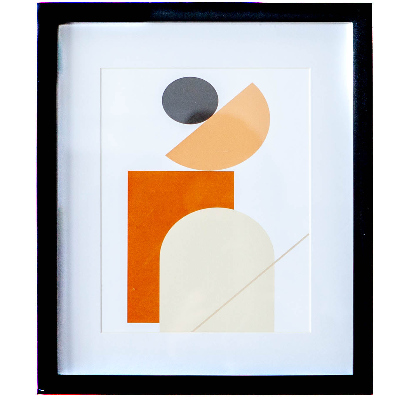 Art - Abstract Orange/Yellow Shapes - SMALL - CLEARED 12" x 14"