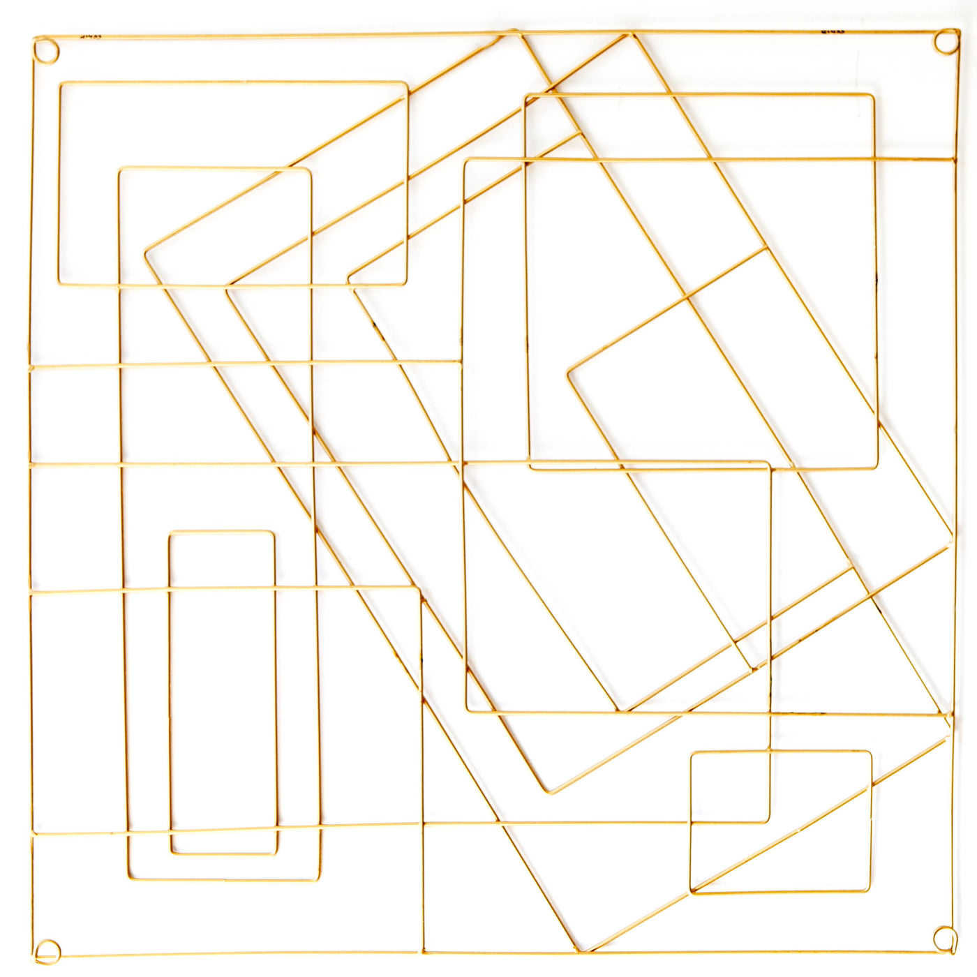 Wall Art - Large Gold Metal Geometric 30" x 30"