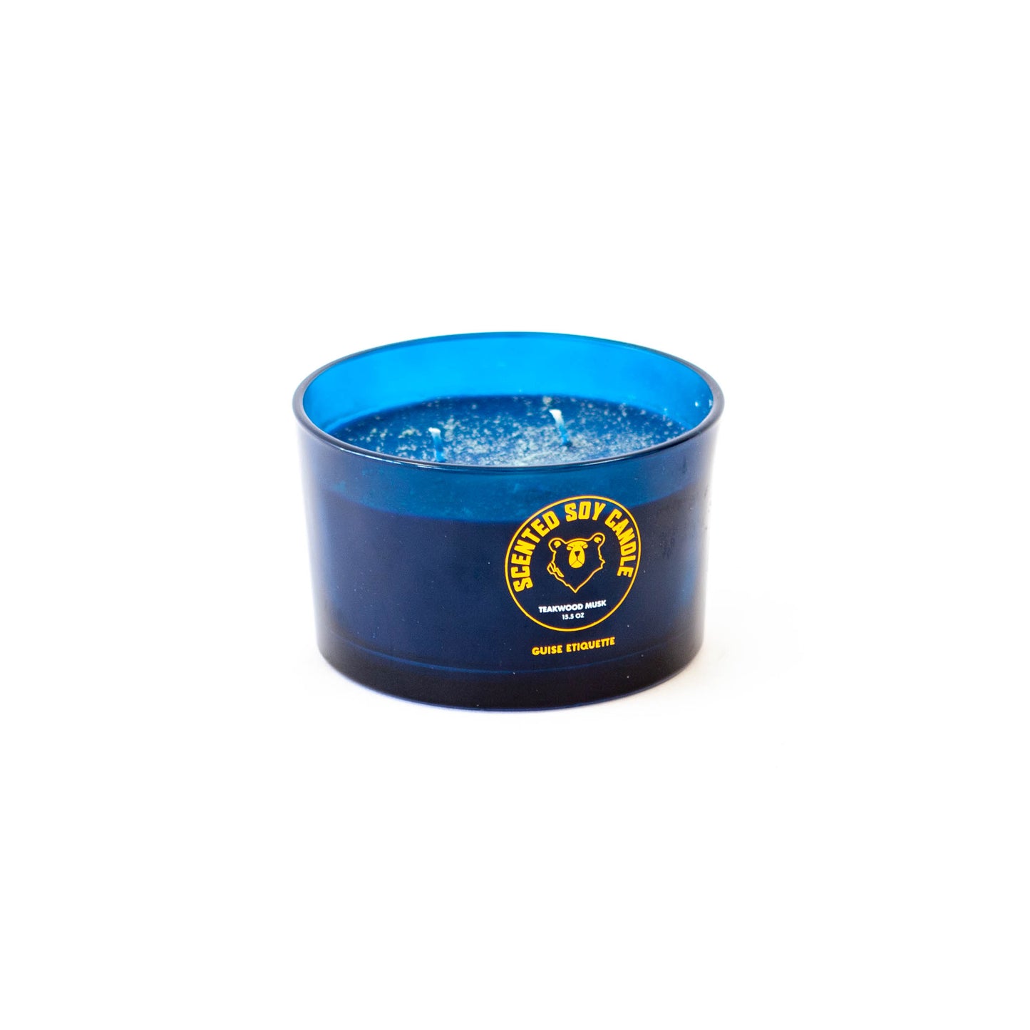 Blue Glass Candle