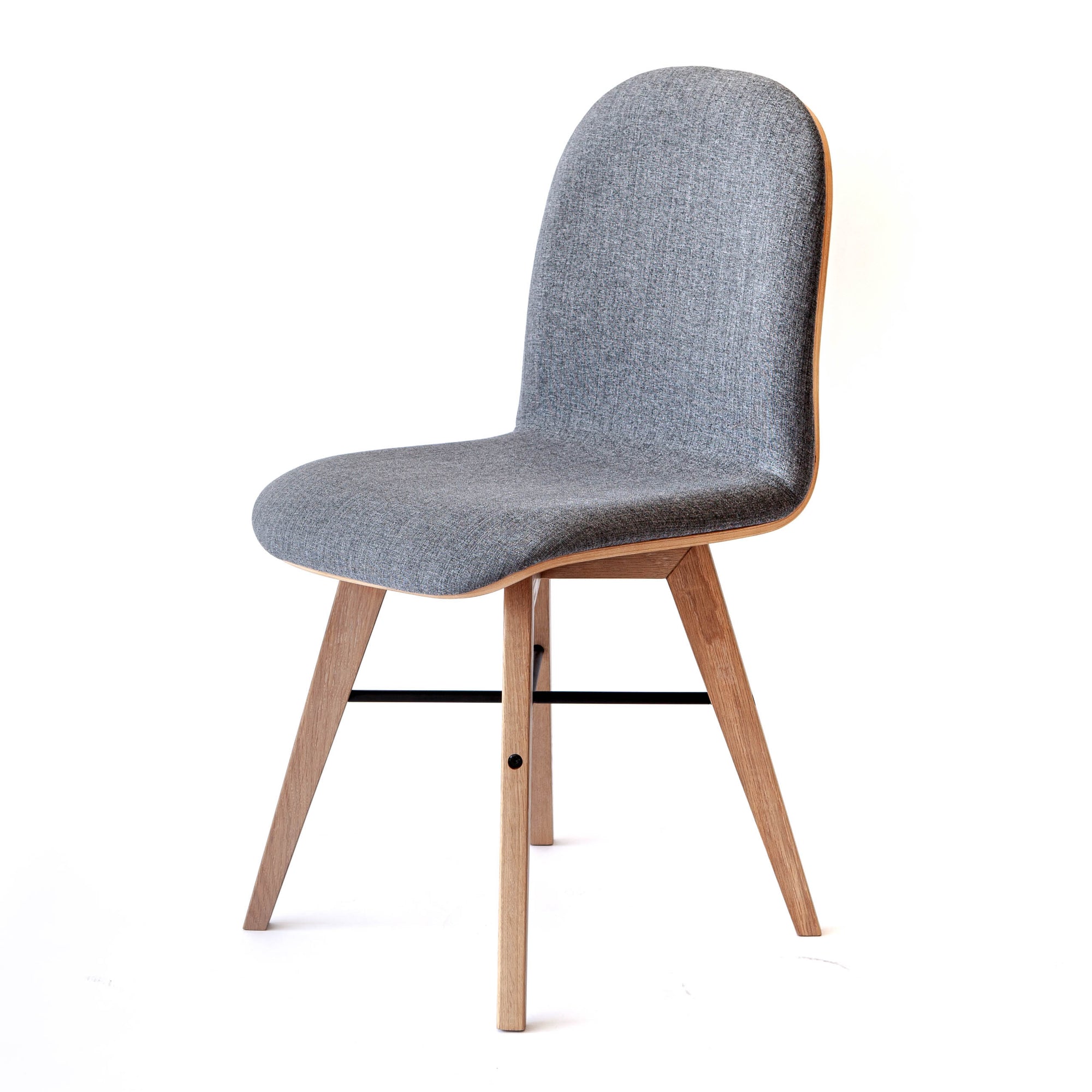 Office Chair - Napoli Grey w/ Oak Legs