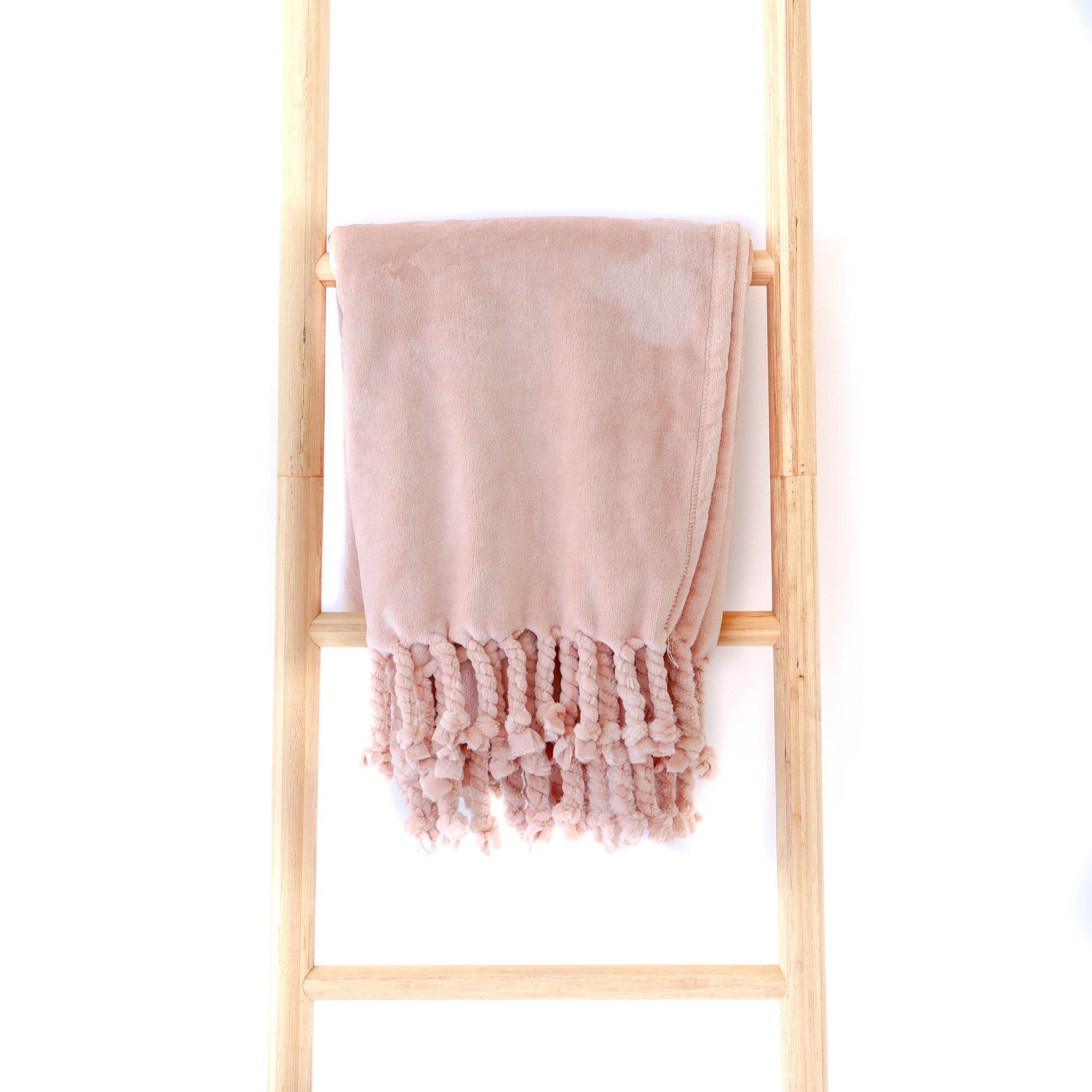 Pink Blush Velvet Throw
