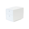Nightstand -  2 Drawers White Side Table