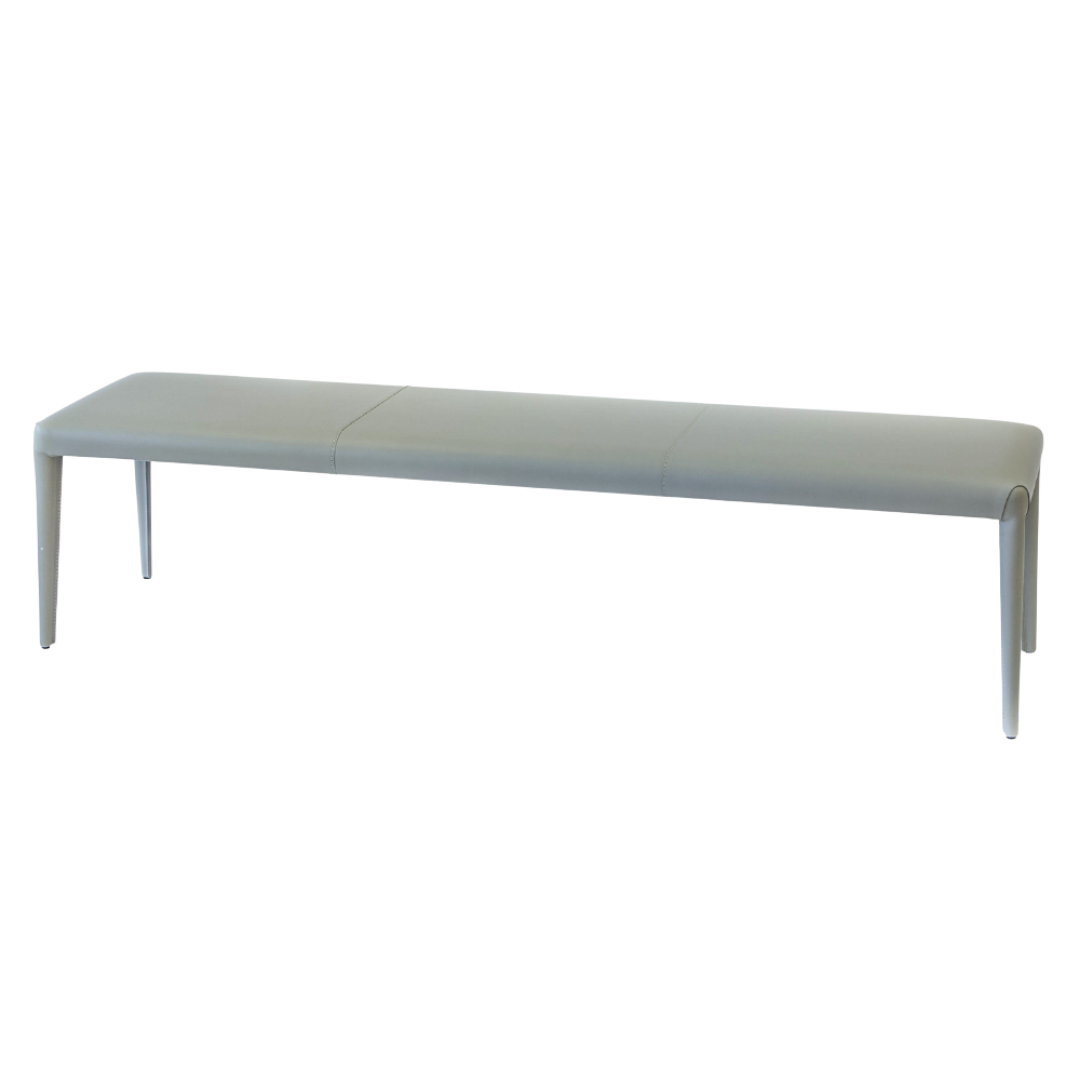 Bench - Natural Leather Soft Sage Bench