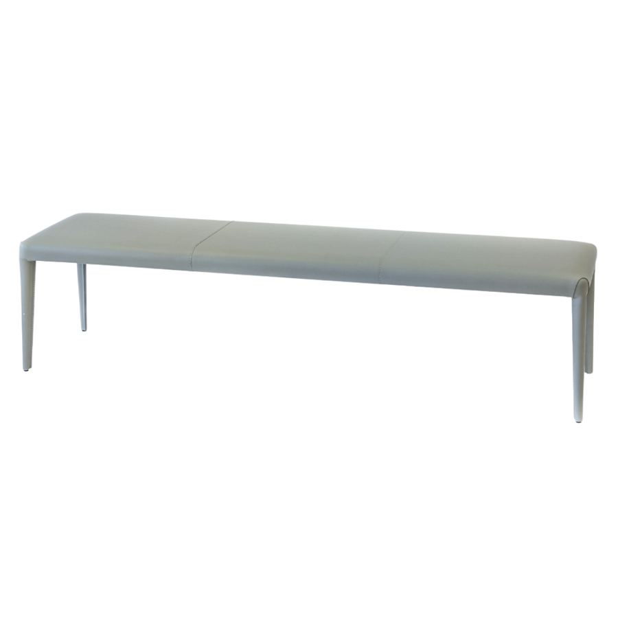 Bench - Natural Leather Soft Sage Bench