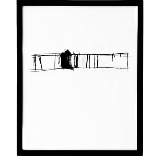 The Fence I w/ Black Frame - Cleared - 17 x 23