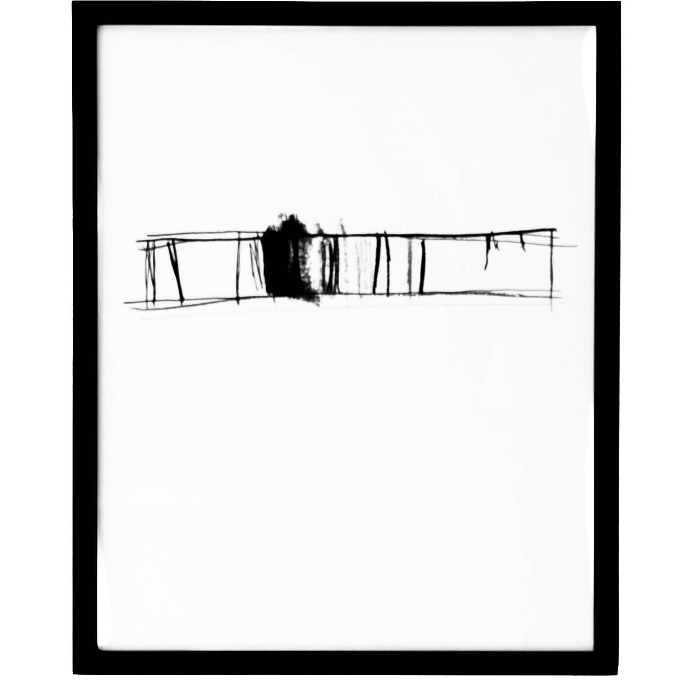 The Fence I w/ Black Frame - Cleared - 17 x 23