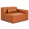 Sectional - Mix Right Arm Leather Cognac 44"*