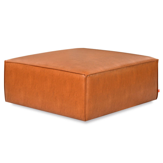 Sectional - Mix Ottoman Leather Cognac 38"