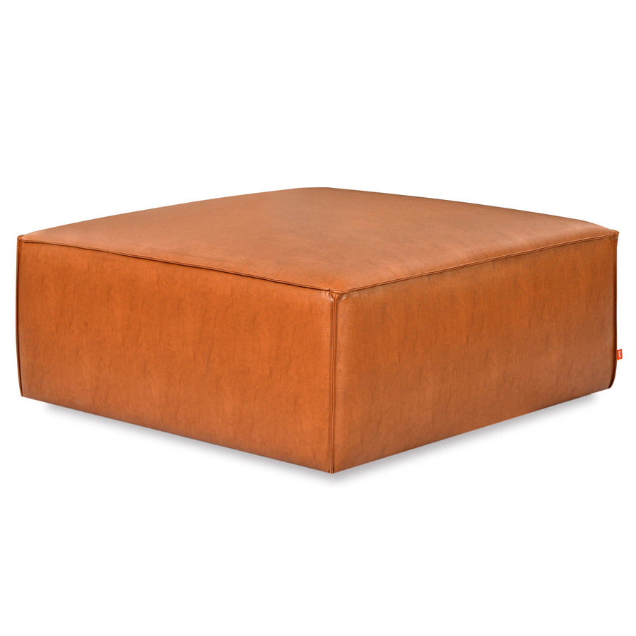 Sectional - Mix Ottoman Leather Cognac 38"