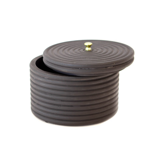 Mango Wood Black w/ Lid