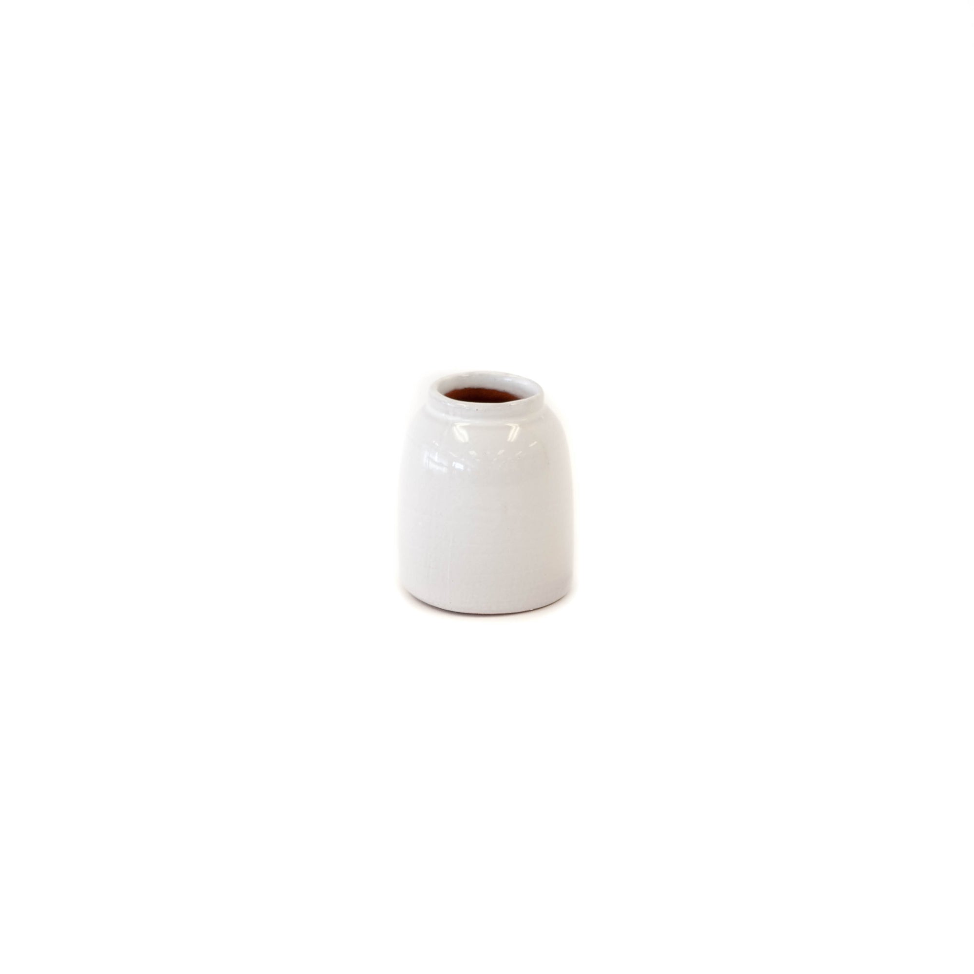 Small White Reactive Glaze Vase
