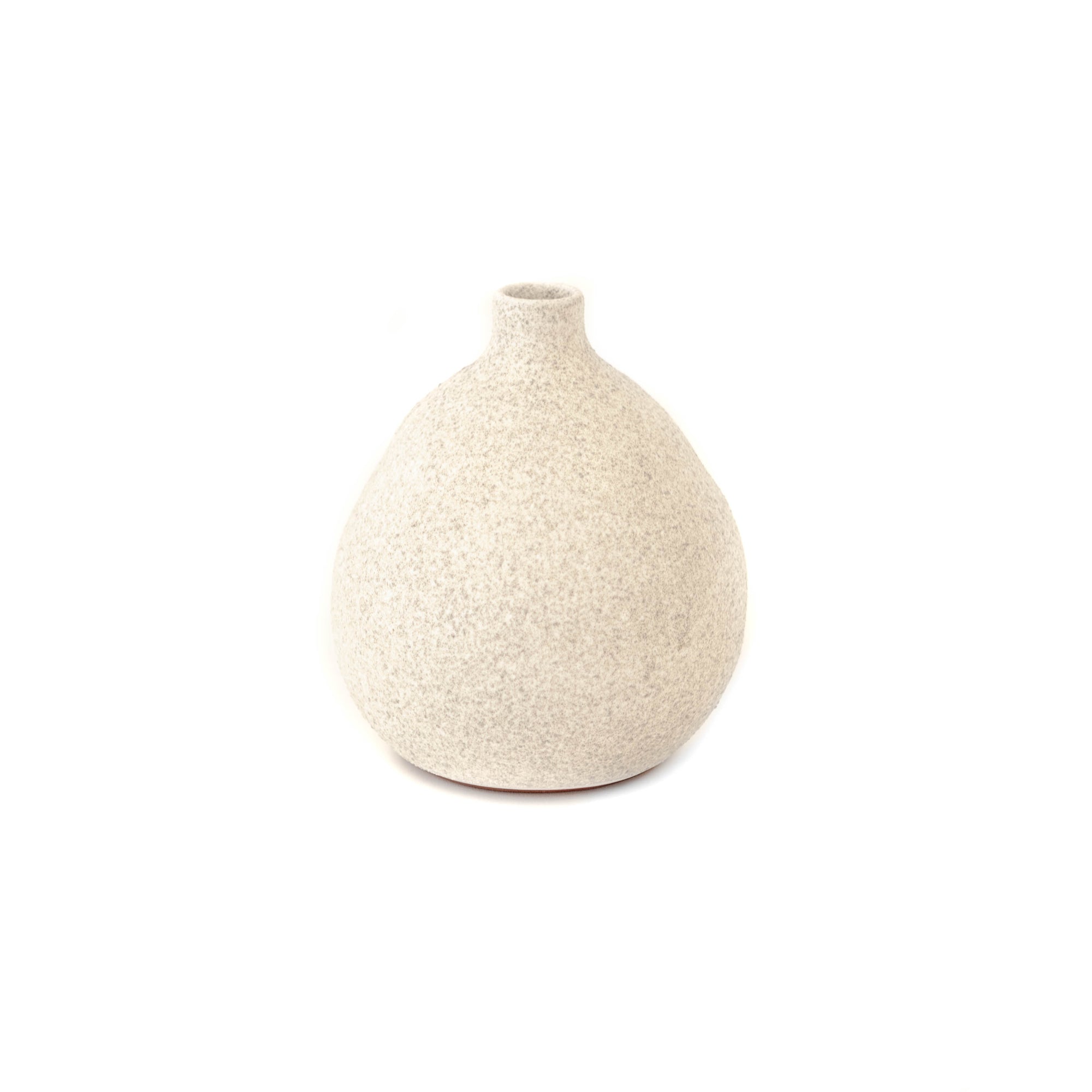Small Cream Textured Vase w/ Dents