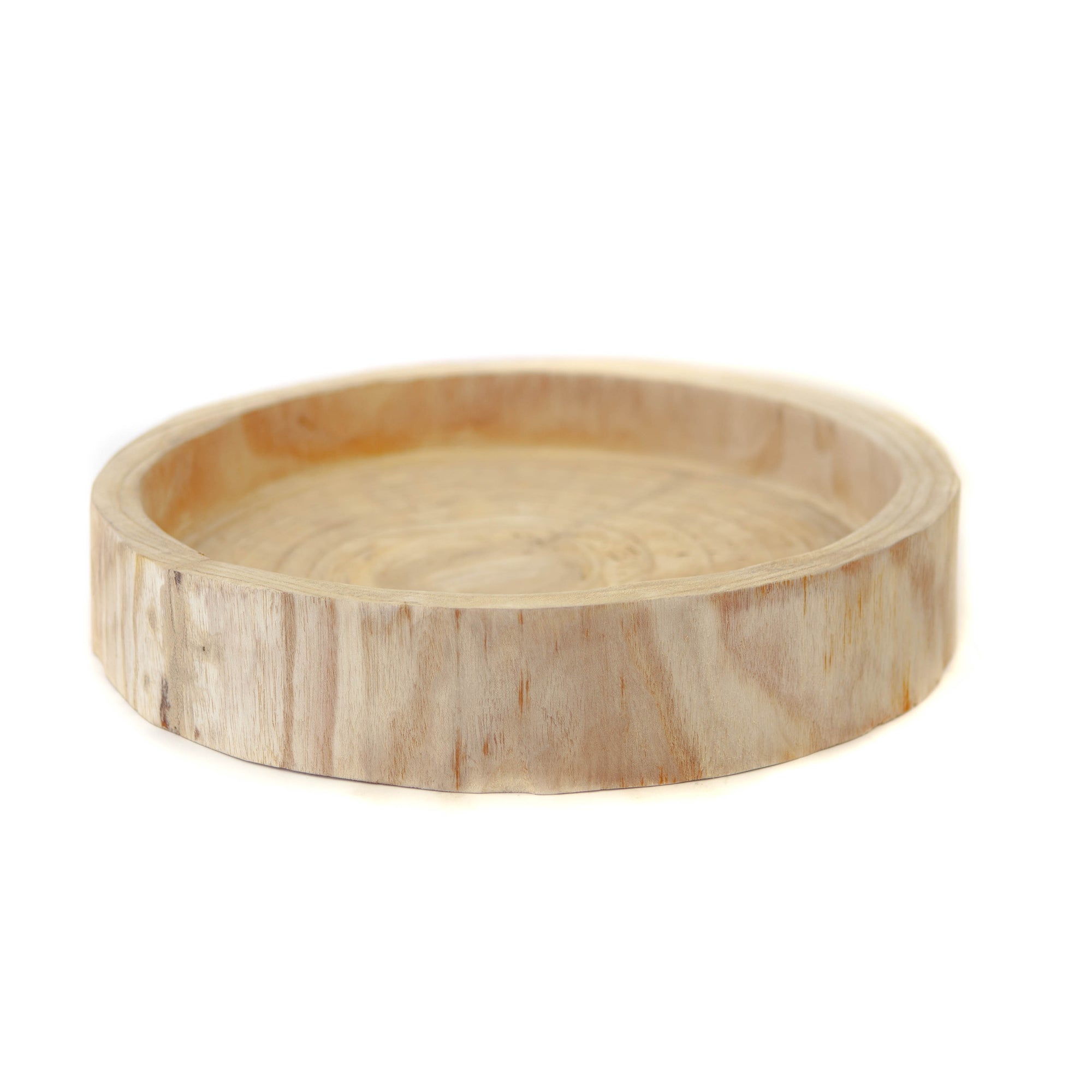 Round Handcarved Wood