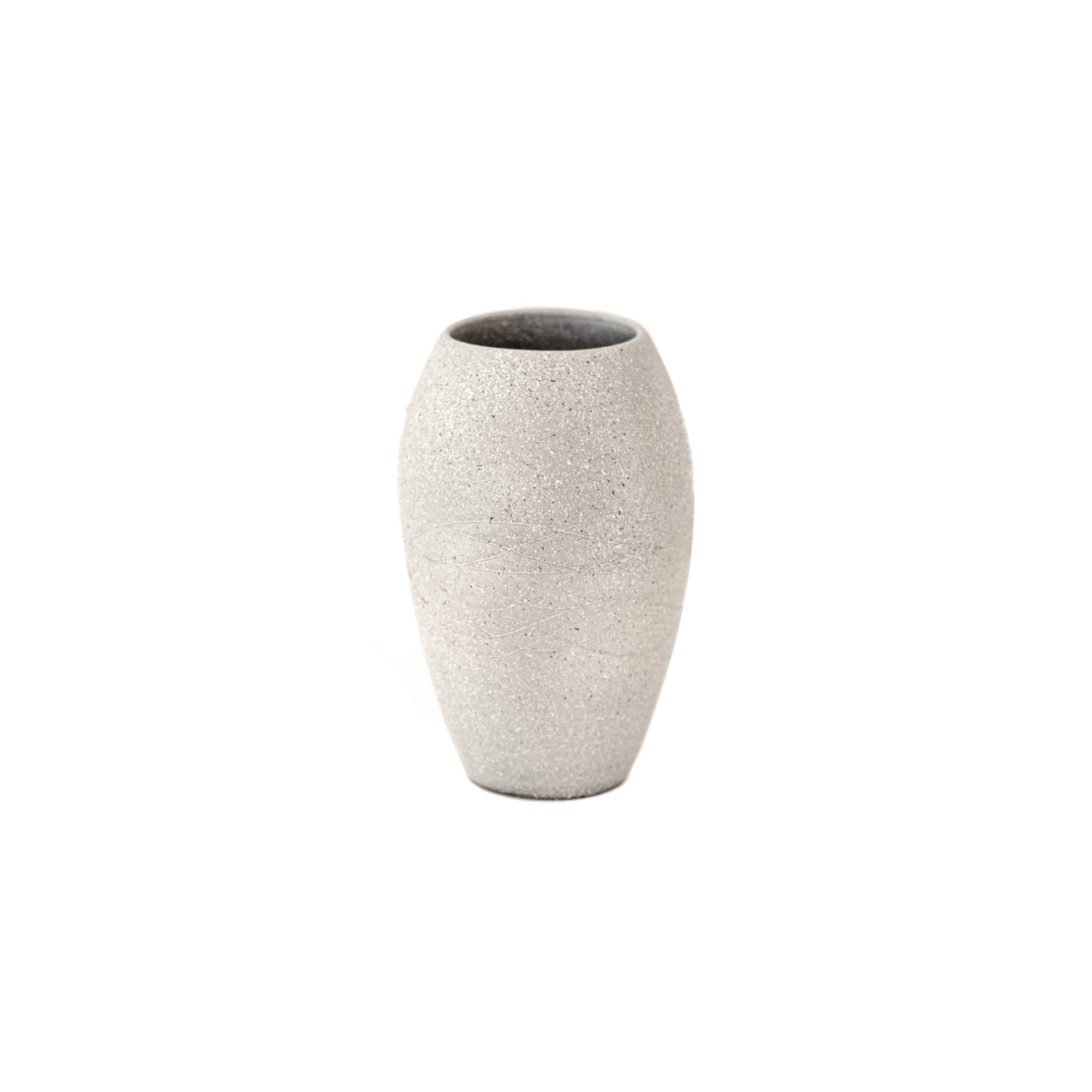 Tall Interlace Textured Grey Vase