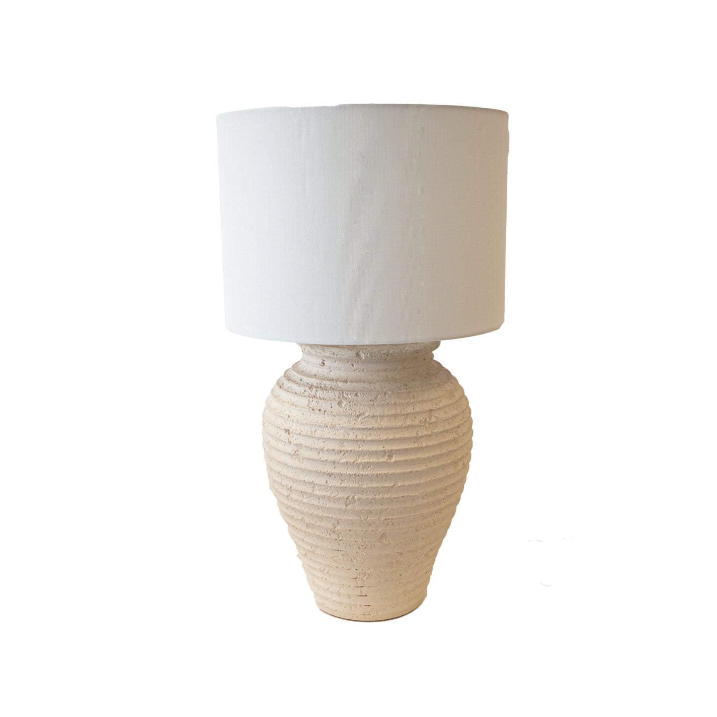 Table Lamp - Large Striped Cream