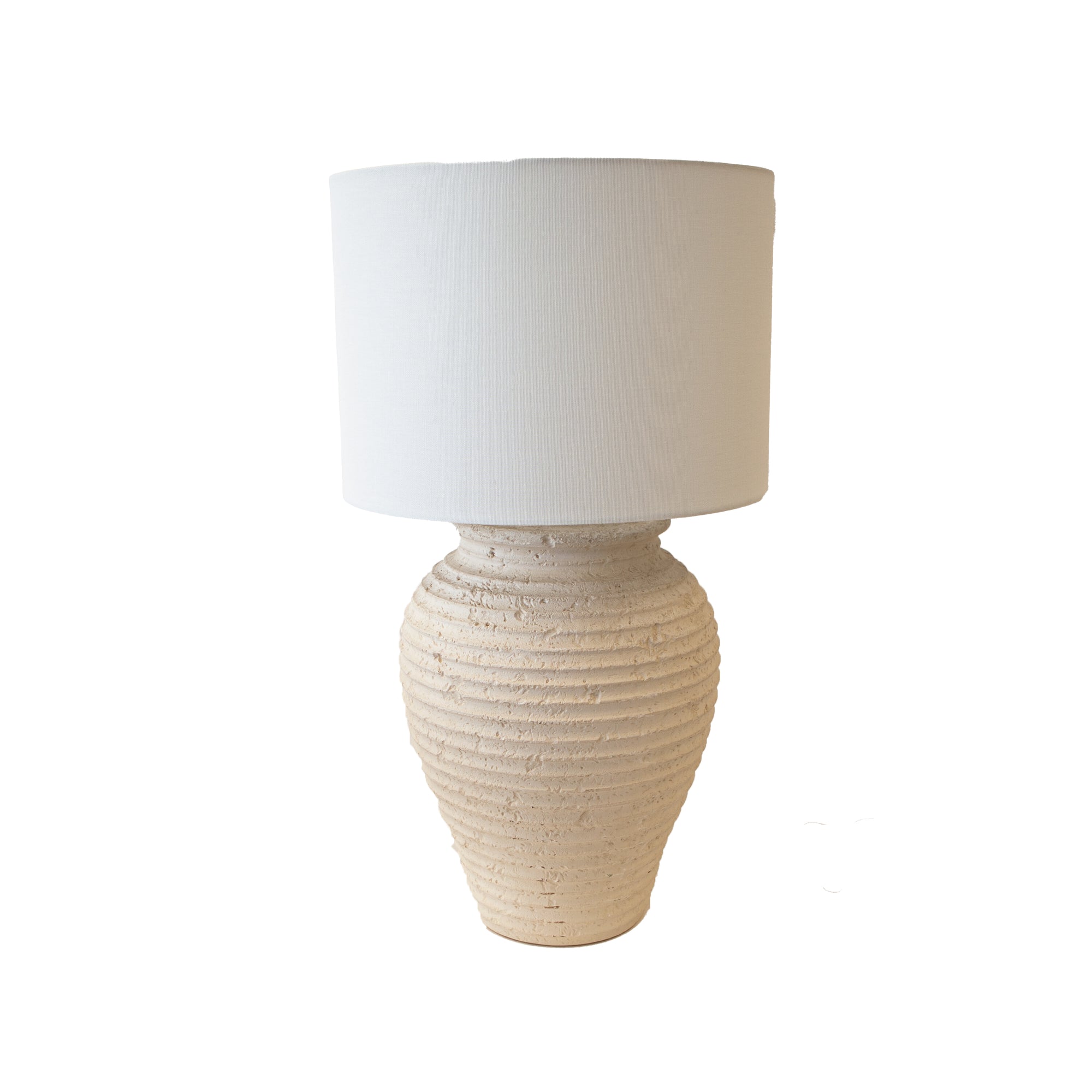 Table Lamp - Large Striped Cream