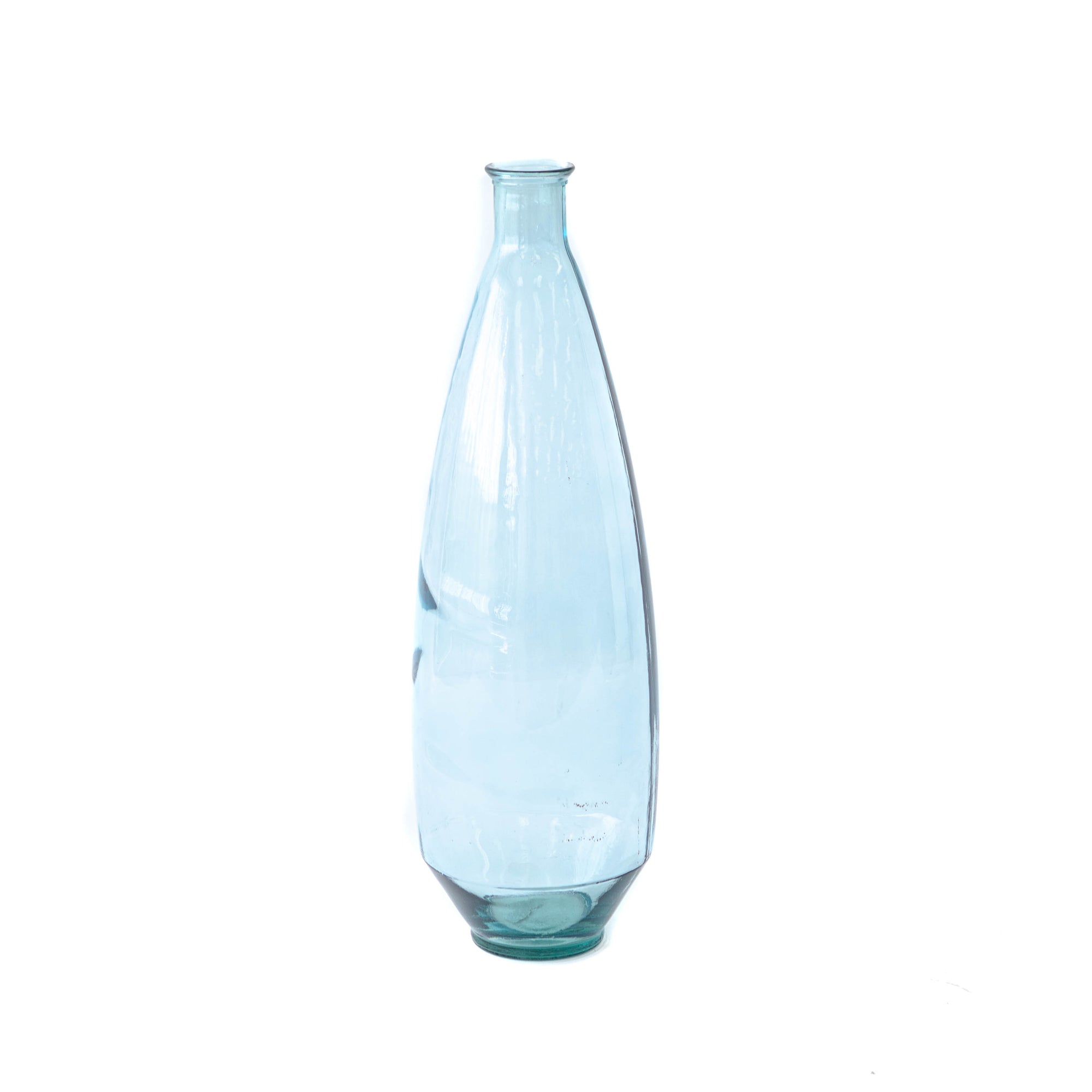 Extra Large Recycled Glass Blue Vase