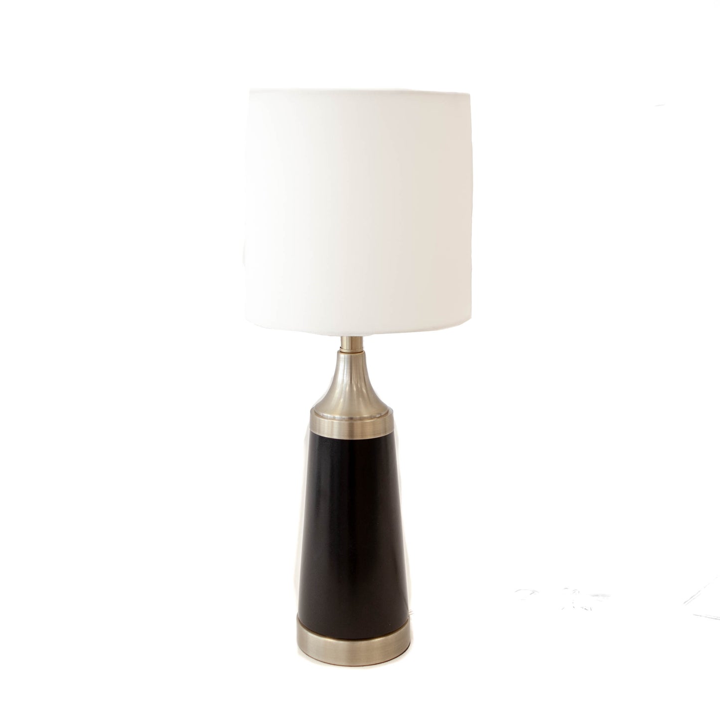 Table Lamp - Tall Black w/ Brass Accents