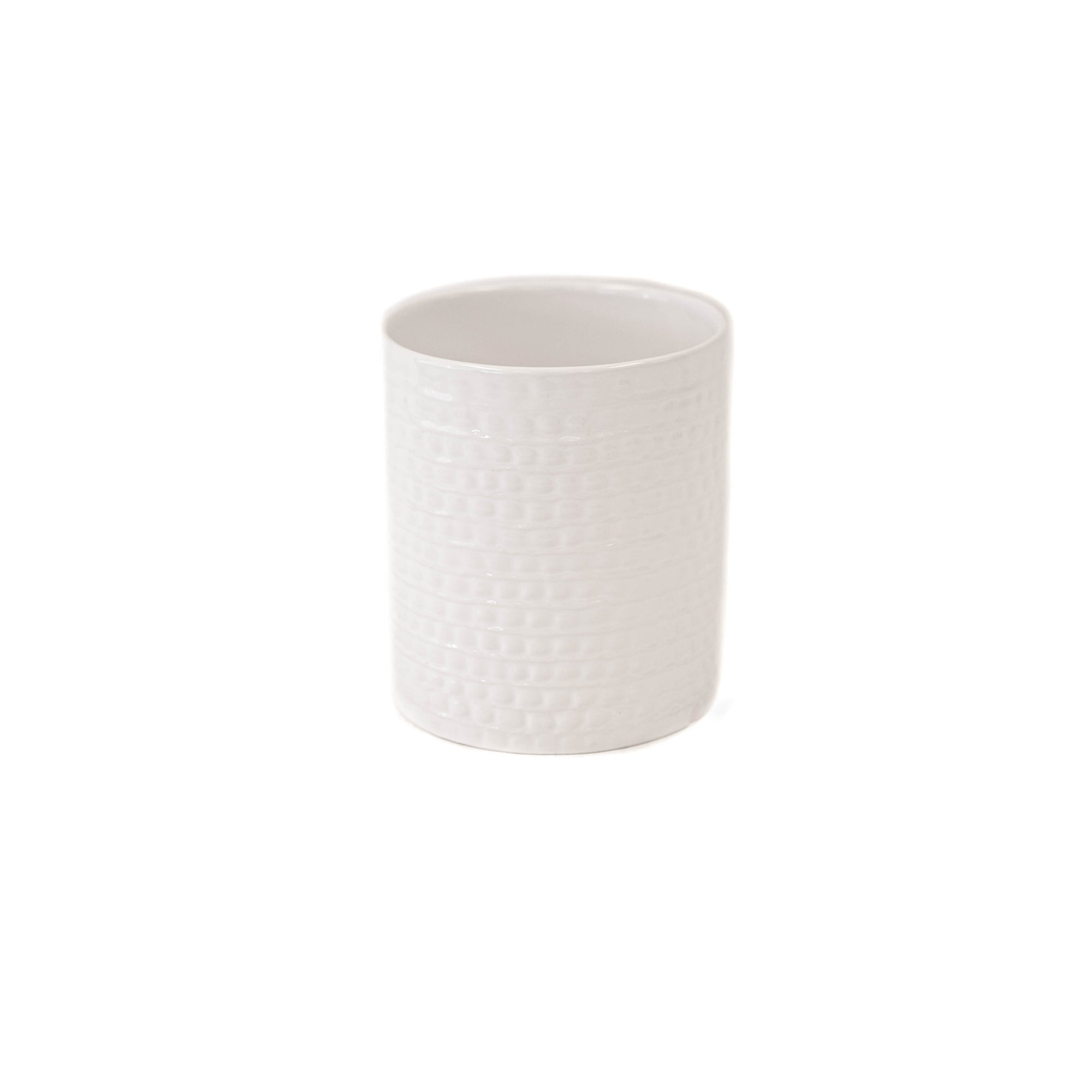 Ceramic White Dots & Stripes