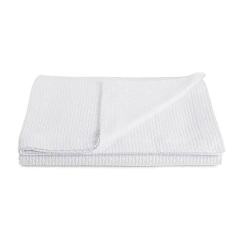 Coverlet Queen White Honeycomb Texture