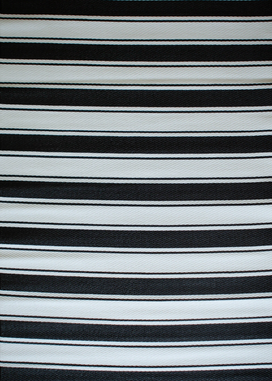Black & White Striped Rug