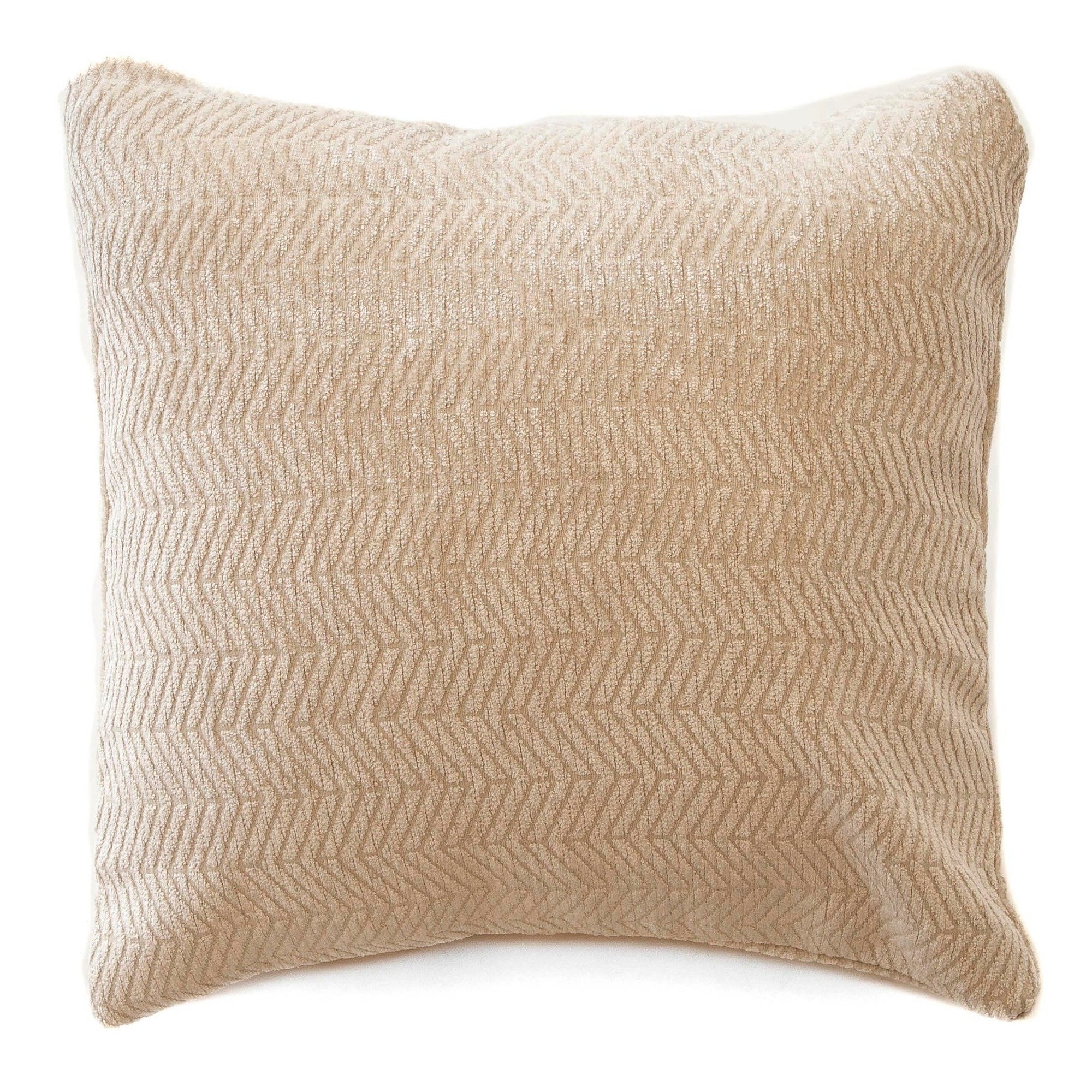 18x18 Zesty Chevron Shiny Cream