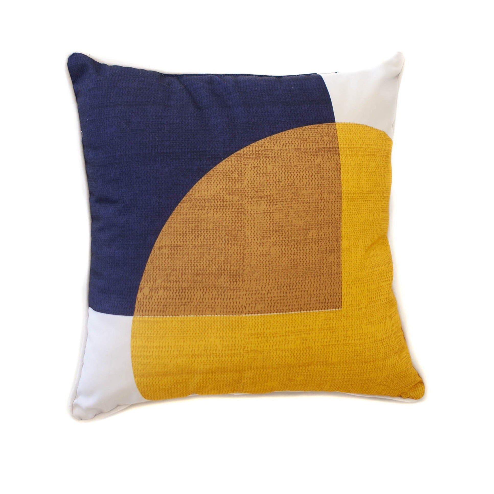 Pre-stuffed Yellow, White & Navy Geometric