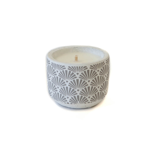 Faux White Concrete Grey Seashells