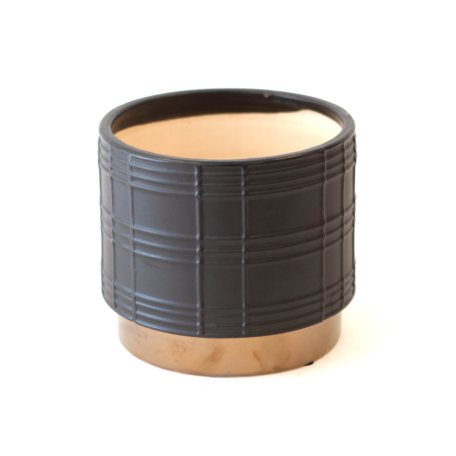 Black Check Pattern w/ Brass Ring