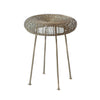 End Table - Brass Iron Flower