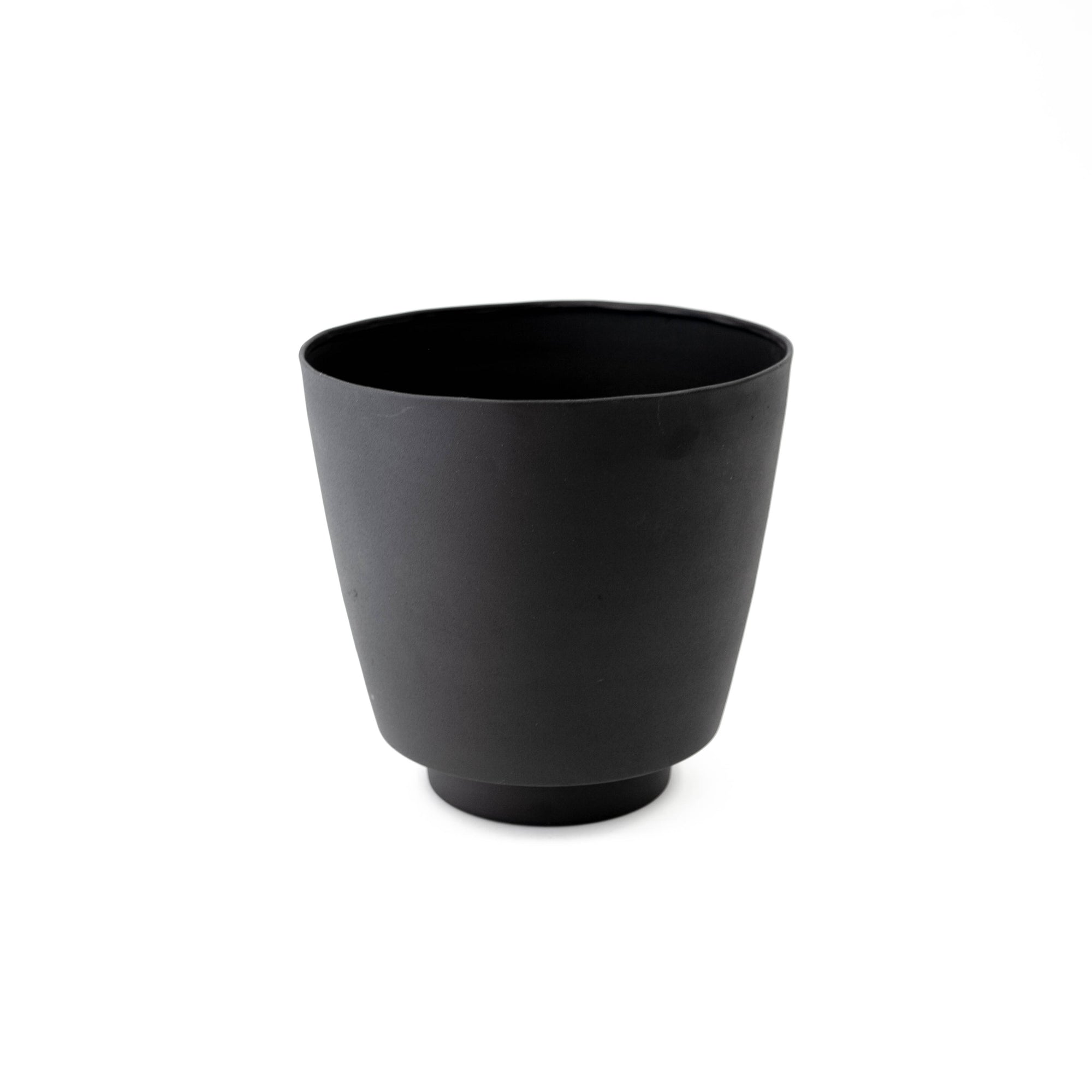 LARGE Round Footed Matte Black