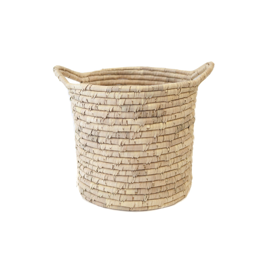 MEDIUM Natural Woven w/ Handles