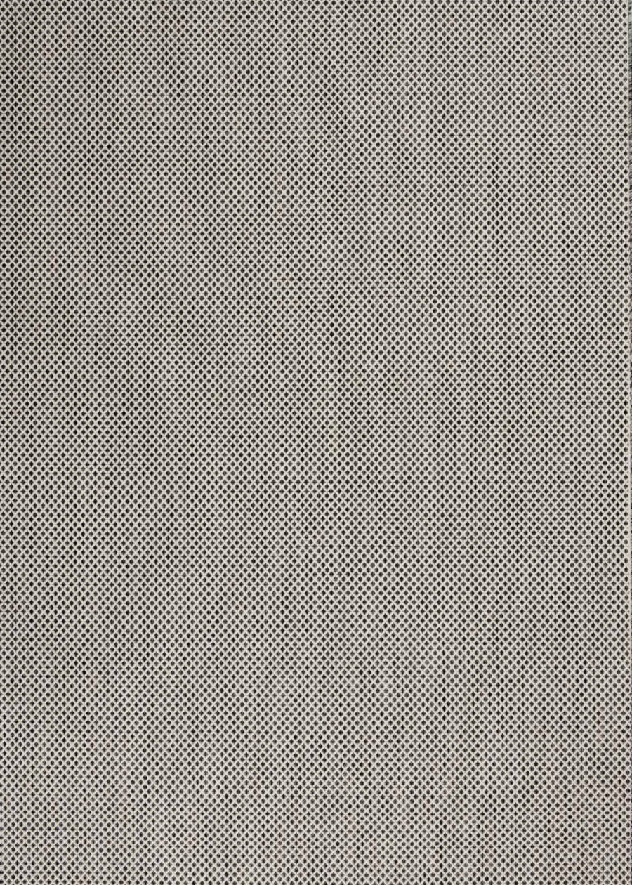Cream & Grey Polypropylene Diamond Rug