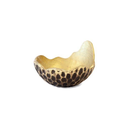 SMALL Gold Tone w/ Black Honeycomb