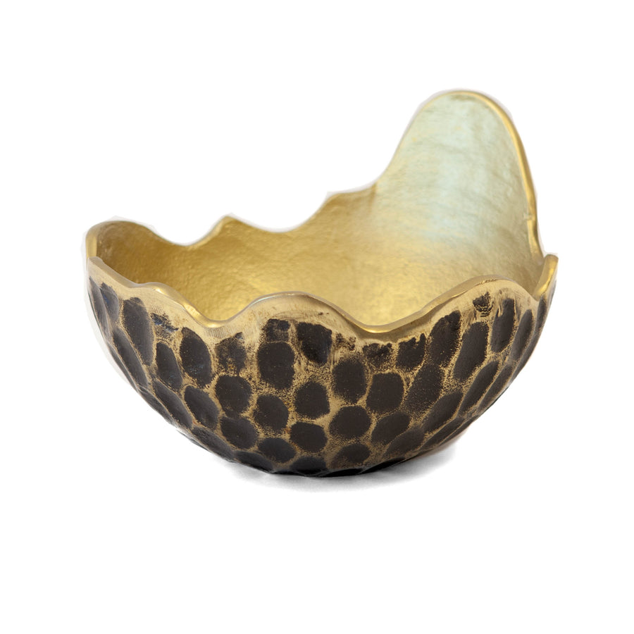 Large Gold Tone w/ Black Honeycomb