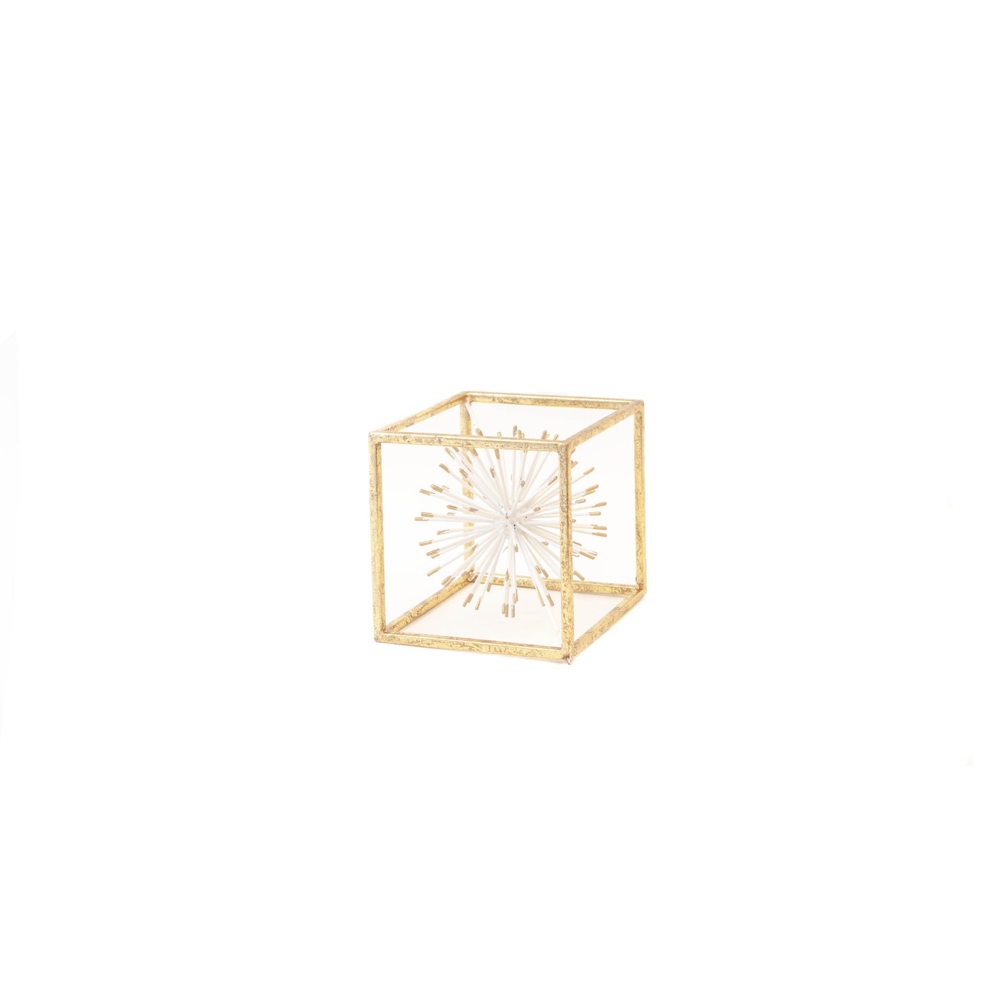 XS Gold Tone Cube w/ White Star