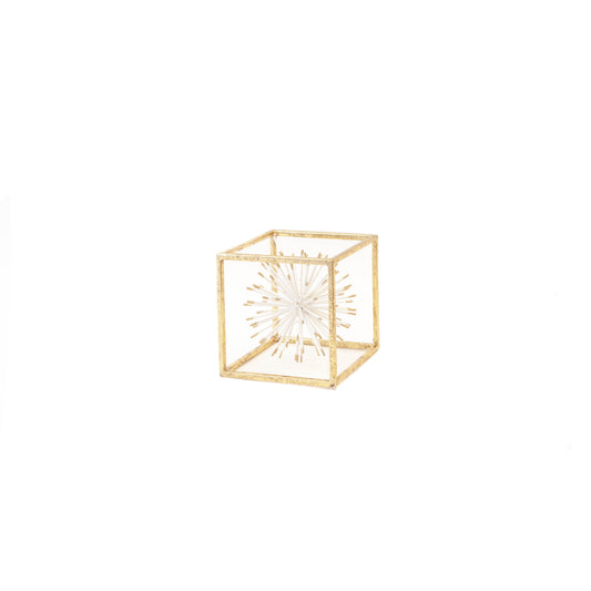 XS Gold Tone Cube w/ White Star