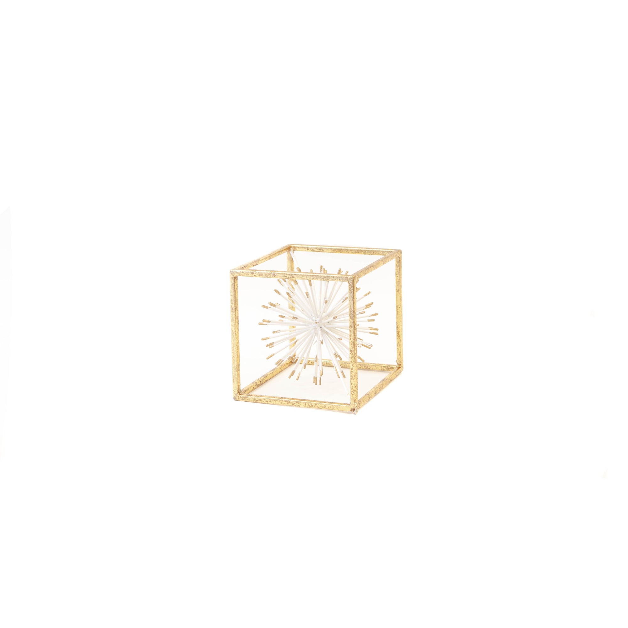 XS Gold Tone Cube w/ White Star