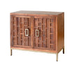 Cabinet - Brown Stain Wood Brass Accents - 40"