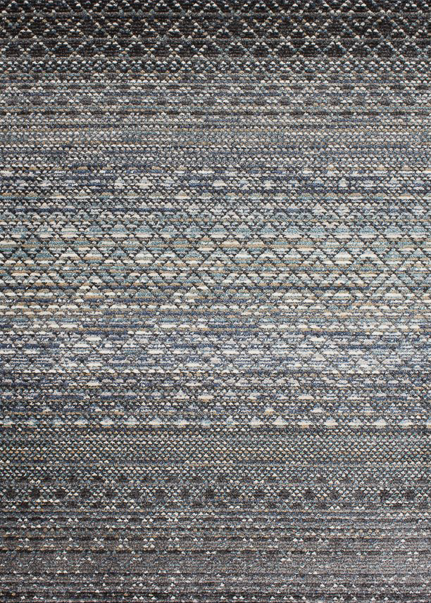 Rug with Blue & White Diamond Print
