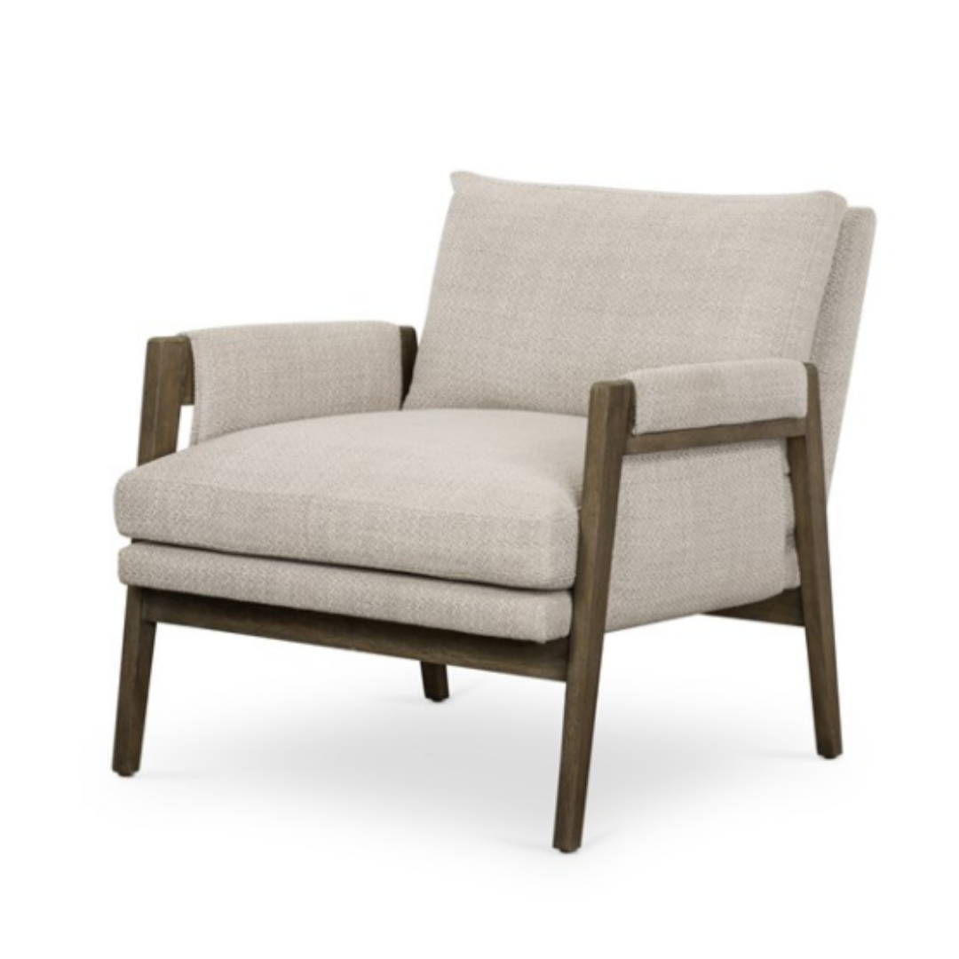 Accent Chair - Tyson Wheat w/ Walnut